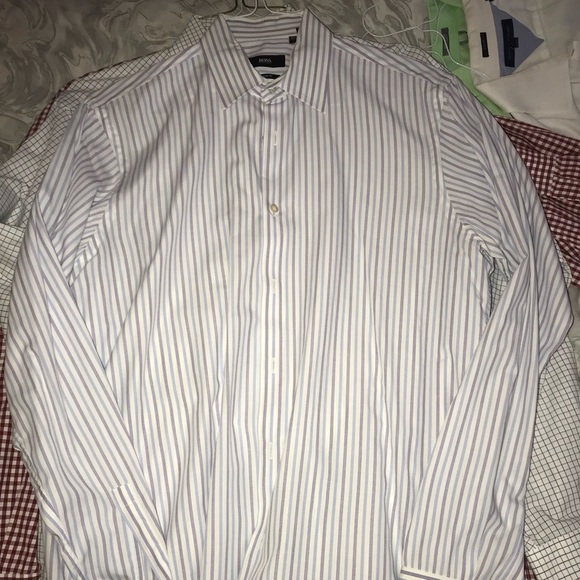 Hugo Boss Striped Men’s Dress Shirt - Picture 1 of 2